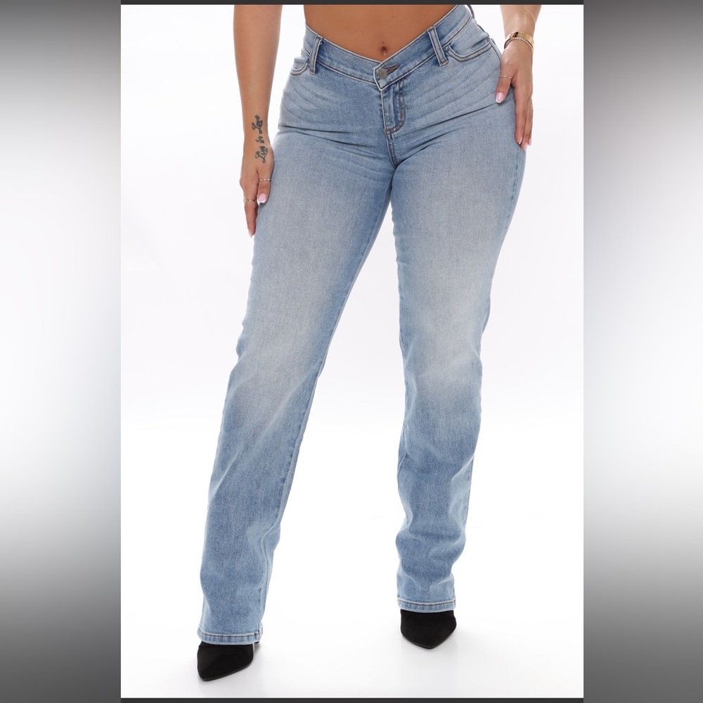 Fashion Nova V Nice to Meet You Straight Leg Jean | Size 15